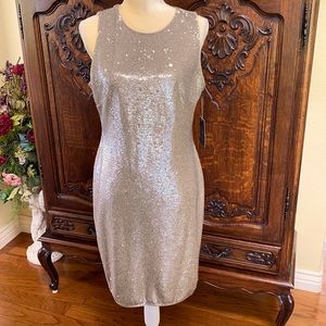 Vince camuto sequined dress size 10 NWT